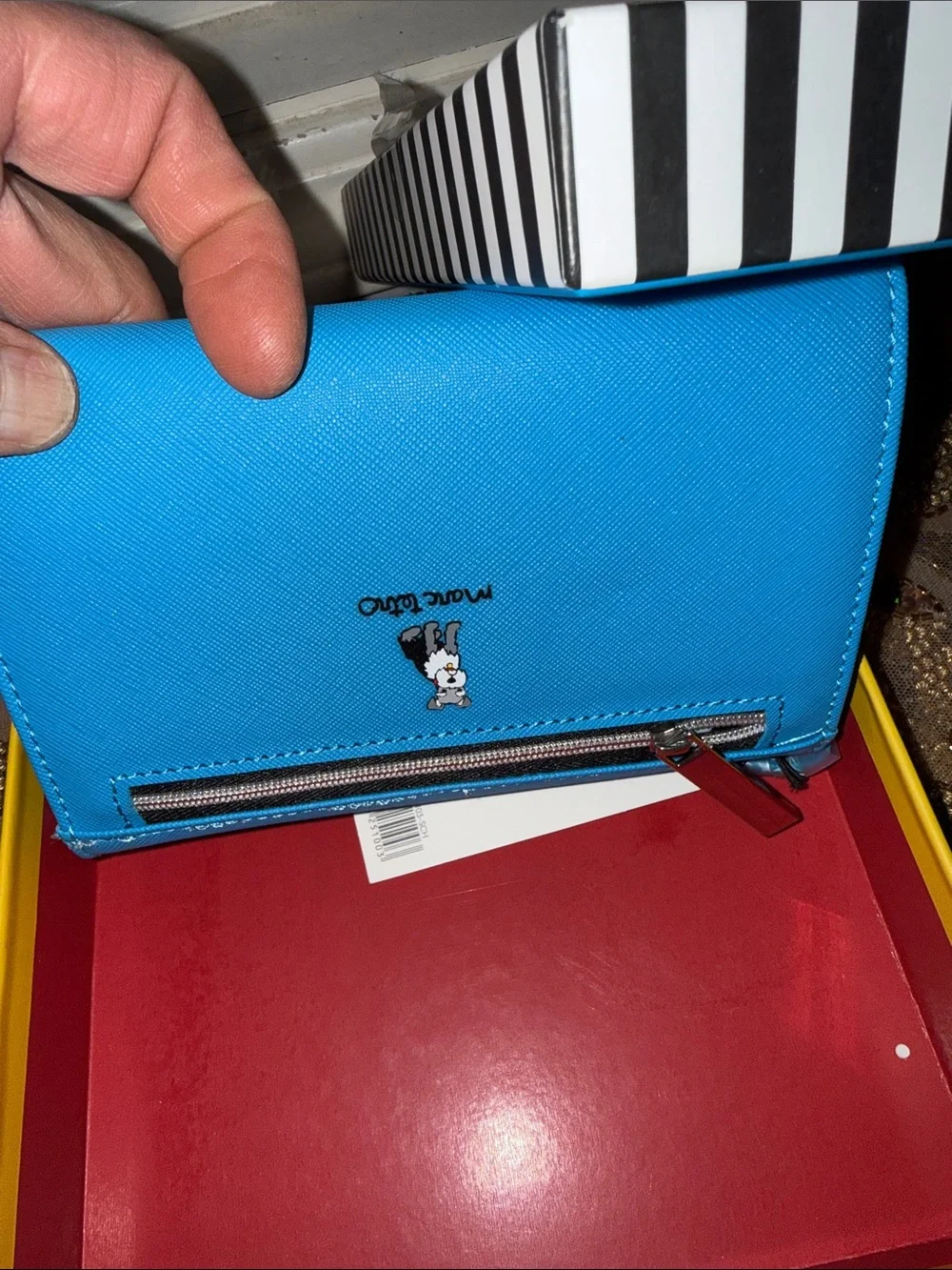 Marc Tetro  2  pieces Blue Schnauzer Card Holder and Wallet Set